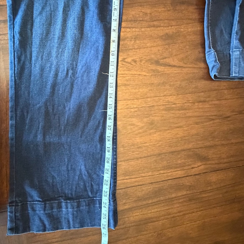 Bagatelle Collection High Rise Wide Leg Crop Jean Dark Blue, Size 28 - Picture 11 of 14